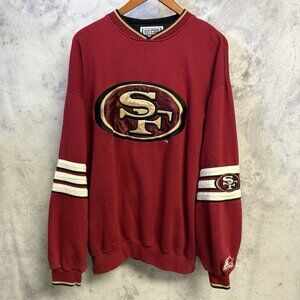 Vintage San Francisco 49ers Starter Sweatshirt Mens L 25x27.5 Red Embroidered